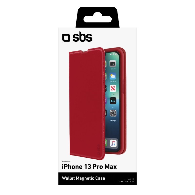 Coque Luxe Cuir Housse Etui A15 pour Apple iPhone 13 Pro Rouge