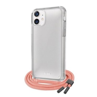 Transparente Hülle mit farbigem Umhängeband für das iPhone 12/12 Pro