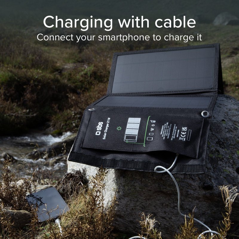 21-watt solar-powered portable battery charger