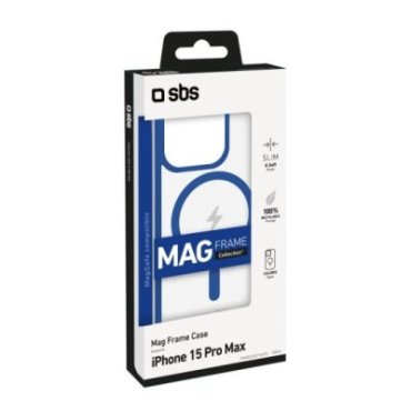 Cover for iPhone 15 Pro Max with coloured edges compatible with MagSafe charging