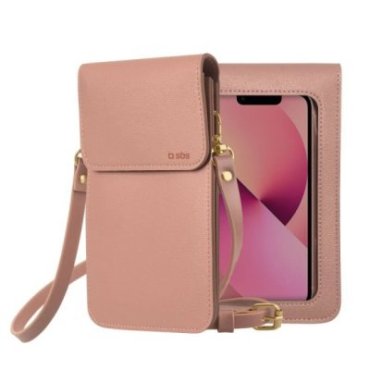 Sac bandoulière, fenêtre tactile et poche frontale porte-objets, universel pour smartphones jusqu'à 6,7".