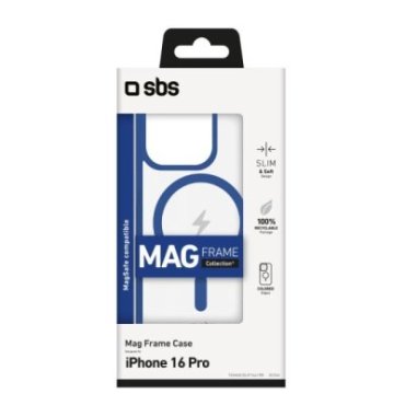 Cover for iPhone 16 Pro with coloured edges compatible with MagSafe charging