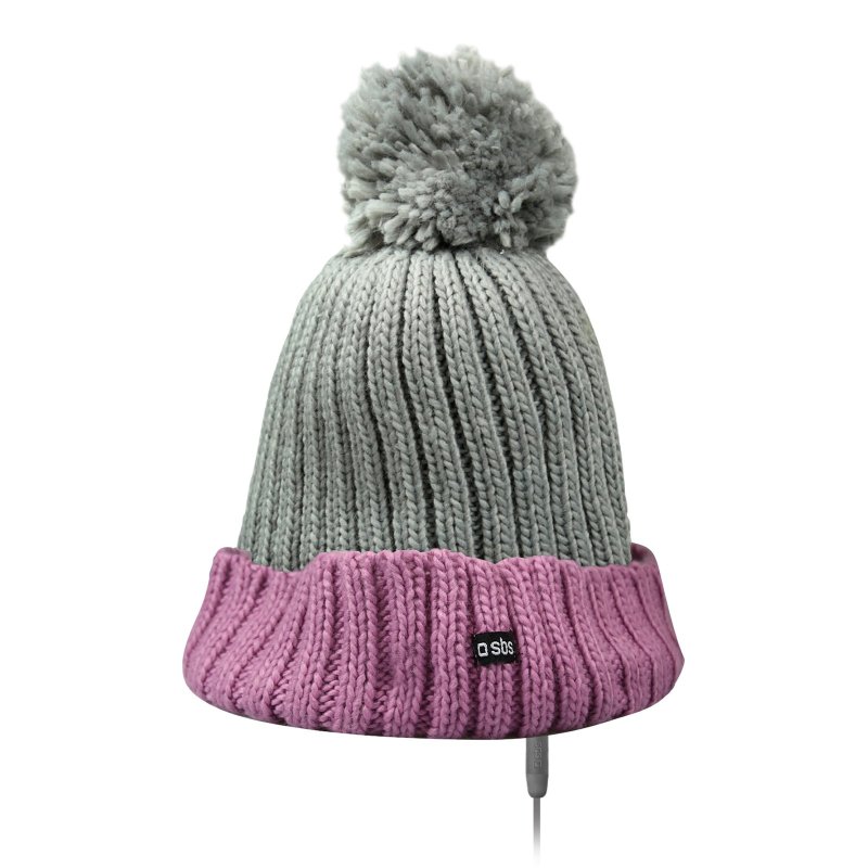 Winter hat with built-in stereo headphones and microphone