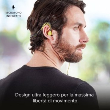 Stereo earphones for sport with a headband