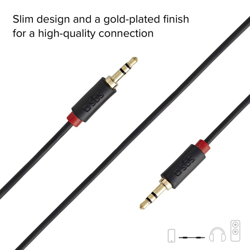 Audio stereo cable, 3,5mm jack made for mobile and smartphones