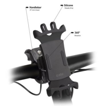 360° rotatable mobile phone holder for bicycles and scooters