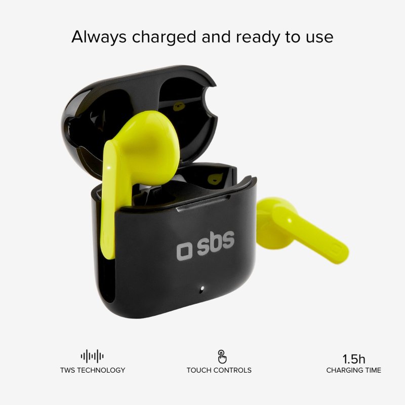 Kit with TWS wireless earphones and elastic bands