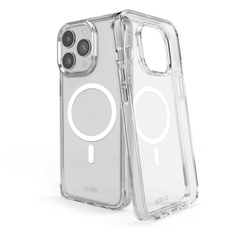 Rigid transparent case compatible with MagSafe charging for iPhone 16 Pro